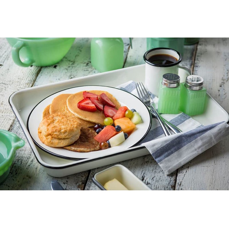 Tablecraft Jadeite Glass Collection (TM) Salt & Pepper Shaker with Metal Top, 2-Ounce - Image 3